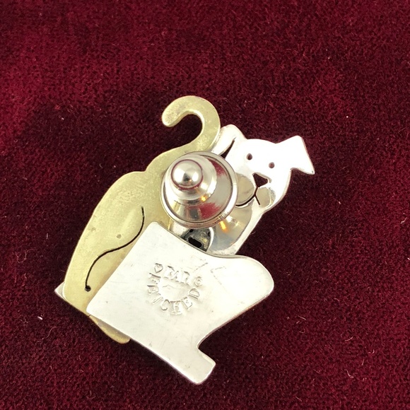 TAKE US HOME Silver & Brass Dog & Cat Buddies - Picture 2 of 3